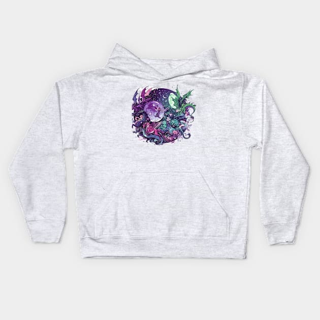 Dragons and Fairies and Magic Kids Hoodie by Kroot's Alley